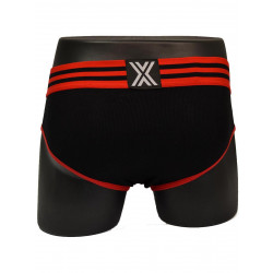 BoXer Y Front Brief Black/Red (Red Waistband) (T5586)