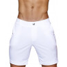 2Eros Long Bondi Bar Beach Swim Shorts White (T6279)
