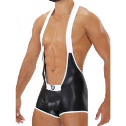 ToF Paris Fetish Singlet Black/White (T7916)