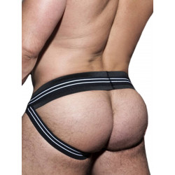 Addicted AD Double Stripe Jockstrap Underwear Black/White (T7995)