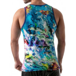 ToF Paris Tie Dye Tank Top Blue (T8184)