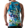 ToF Paris Tie Dye Tank Top Blue (T8184)