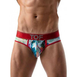 ToF Paris Tie Dye XL Push-Up Brief Underwear Red (T8179)