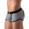 ToF Paris Stripes Push-Up Bottomless Trunk Underwear Navy/Black/White (T8195)