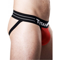 TitanMen Jockstrap Underwear Black/Red (T8390)