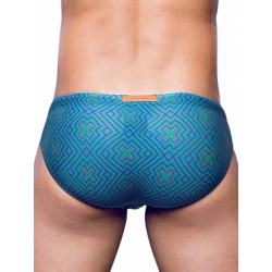 2Eros Print Swimwear Brief Jade (T8753)