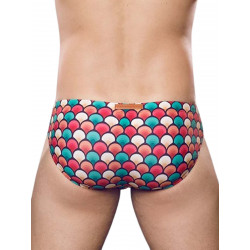 2Eros Print V10 Swim Brief Retro Red (T9656)