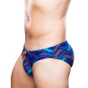 2Eros Print Swim Briefs V10 Ocean Blue (T9765)