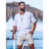 2eros Cropped Linen Shirt White (T9772)