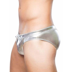 2Eros Metalux Swim Brief V30 Swimwear Silver (T9860)