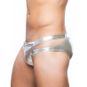 2Eros Metalux Swim Brief VB31 Swimwear Silver (T9861)
