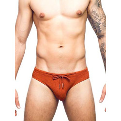 2Eros V30 Textured Swim Brief Signet Carmine (T9887)