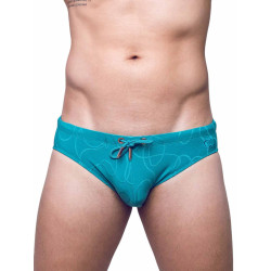 2Eros V10 Textured Swim Brief Signet Ripple Green (T9916)