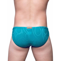2Eros V10 Textured Swim Brief Signet Ripple Green (T9916)