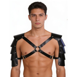 Shoulder Protector Harness Leatherette Black Adjustable (T9080)