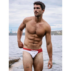 2eros V10 Colour-Blocked Swim Brief Calypso White/Terracotta (T11669)