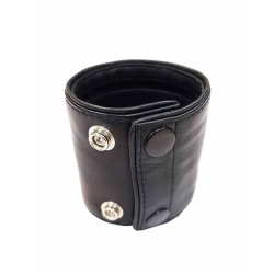 Rouge Leather Wrist Band Wallet with Piping Black (T11488)