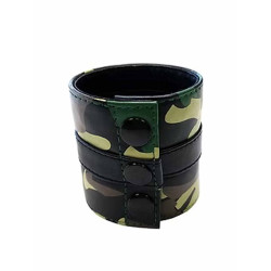 Rouge Leather Zip Wrist Band Wallet Black/Camo (T11492)