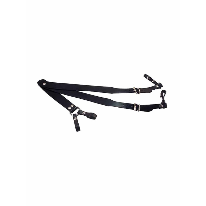 Rouge Leather Braces Black (T11403)