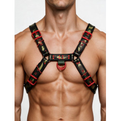 Rouge Leather O.T.H Front Harness Camo/Red (T11381)