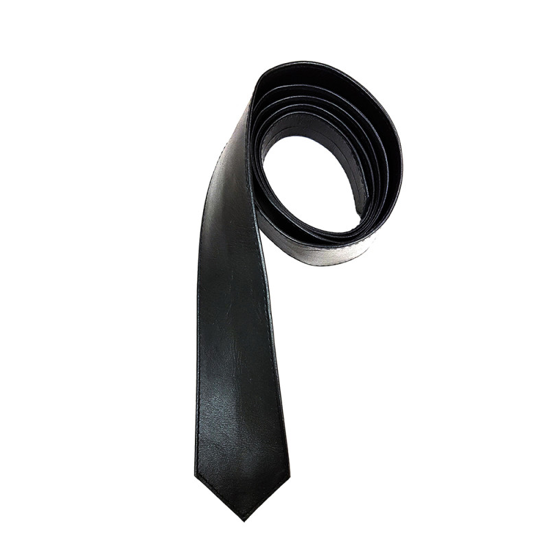Rouge Leather Tie Black (T11412)