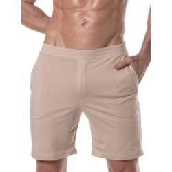 ToF Paris Bamboo Zipped Pocket Shorts Beige (T12067)
